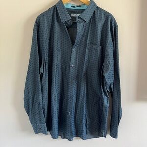 Tommy Bahama NWOT Blue/Gray Button-Up Shirt – Size XXL